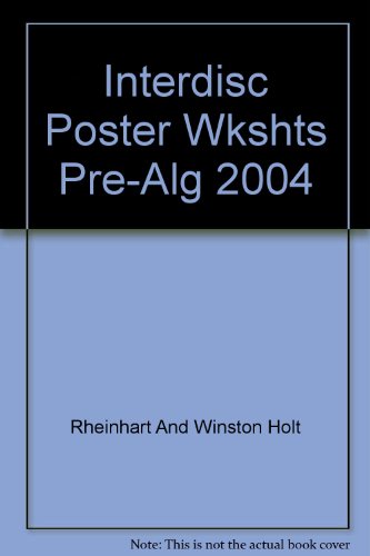 Stock image for Holt Pre-Algebra: Interdisciplinary Poster & Worksheet for sale by Nationwide_Text