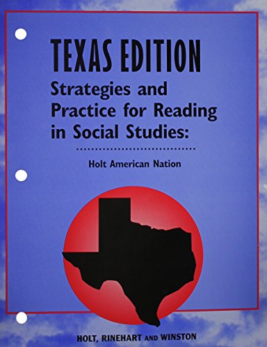 Stock image for Holt American Nation Texas: Strategies and Practice Reading Grades 9-12 In the Modern Era for sale by Iridium_Books