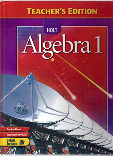 Imagen de archivo de Holt Algebra 1, Teachers Edition a la venta por Solr Books