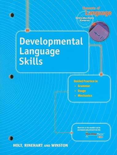 Imagen de archivo de Elements of Language: Developmental Language Skills Book Introductory Course a la venta por SecondSale