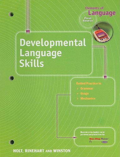 9780030700590: Elements of Language: Developmental Language Skills First Course