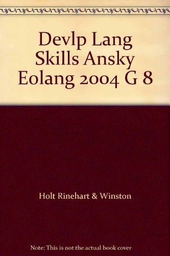 Imagen de archivo de Elements of Language: Developmental Language Skills Teacher  s Notes and Answer Key Second Course a la venta por HPB-Red