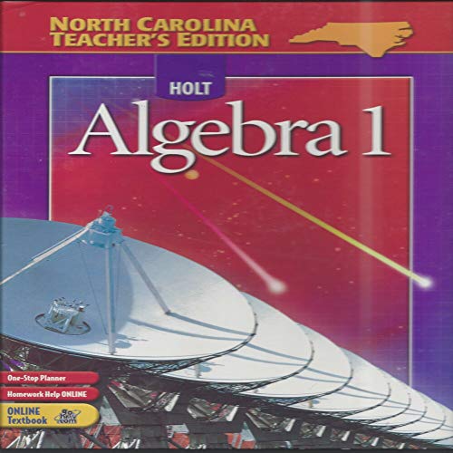 9780030701337: Holt Algebra 1 (North Carolina Teacher's Edition)