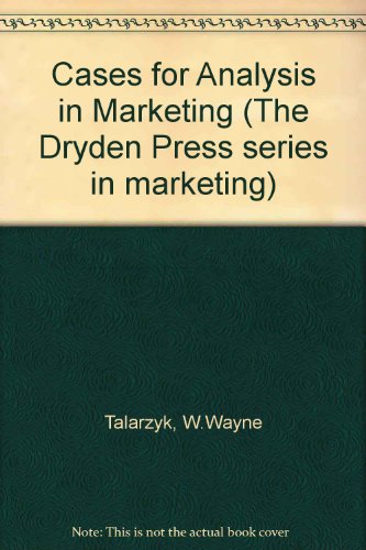 Stock image for Cases for Analysis in Marketing, Third Edition for sale by About Books
