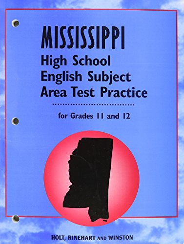 Stock image for Holt Elements of Literature Mississippi: High School English Subject Area Test Practice Grades 11-12 for sale by Iridium_Books