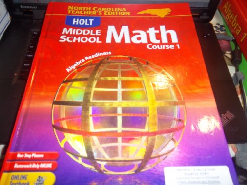 Beispielbild fr Nc Te W/Nc Te Cd-R Ms Math 2004 Crs 1 ; 9780030709920 ; 003070992X zum Verkauf von APlus Textbooks