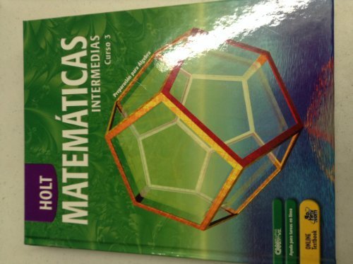 Stock image for Holt Mathematics: Spanish Student Edition Course 3 2004 for sale by Allied Book Company Inc.