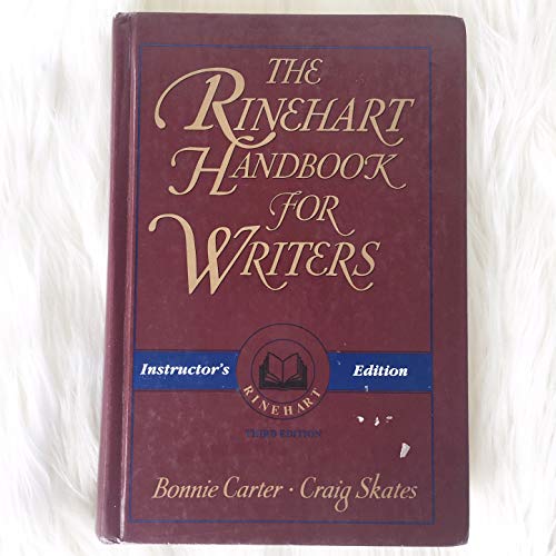 Imagen de archivo de The Rinehart Handbook for Writers a la venta por Better World Books