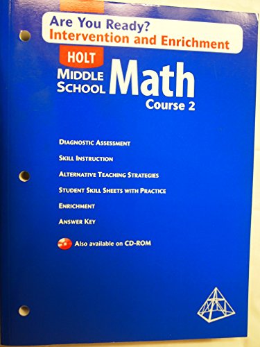Stock image for Holt Middle School Math: Are You Ready? Intervention and Enrichment with Answer Key Course 2 for sale by The Book Cellar, LLC