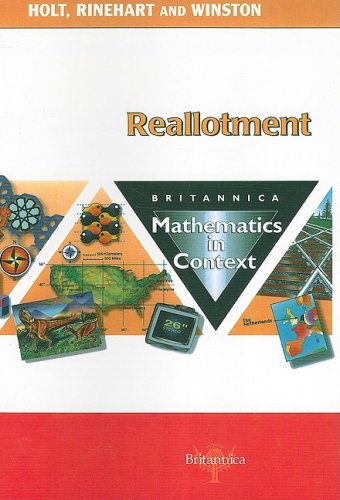 Imagen de archivo de Holt Math in Context: Student Edition Reallotment Grade 6 2003 a la venta por Iridium_Books