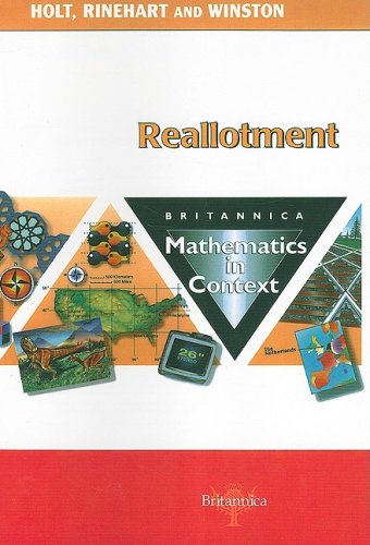 Stock image for Holt Math in Context: Student Edition Reallotment Grade 6 2003 for sale by Iridium_Books