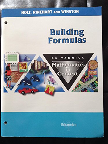 Beispielbild fr Holt Math in Context: Student Edition Building Fomulas Grade 7 2003 zum Verkauf von Phatpocket Limited