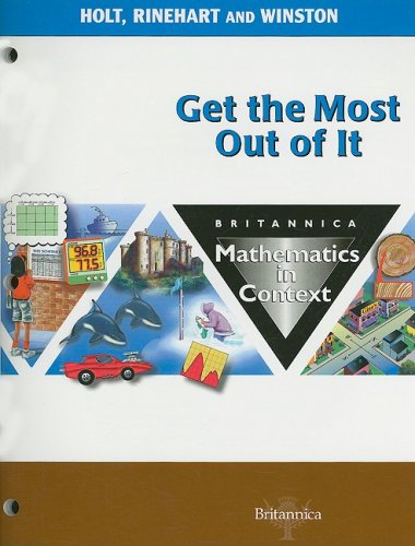 Beispielbild fr Get the Most Grade 8: Holt Math in Context (Math in Context 2003) zum Verkauf von WorldofBooks