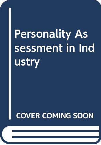 Beispielbild fr Personality Assessment in Organizations zum Verkauf von Better World Books