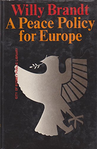 Beispielbild für A peace policy for Europe zum Verkauf von Wonder Book