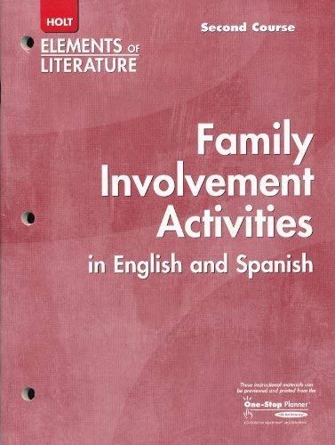 Stock image for Family Involvement Activities in English and Spanish Holt Elements of literature Second Course Grade 8 for sale by Nationwide_Text