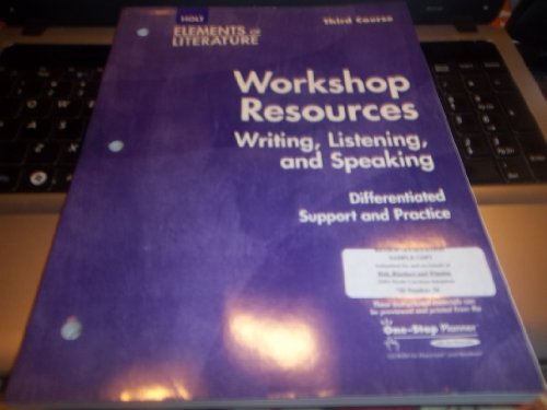 Stock image for Elements Of Literature 2005: Third Course/grade 9 workshop Resources Writing, Listening. for sale by The Book Cellar, LLC