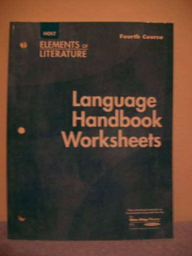 Immagine dell'editore per Language Handbook Worksheets Grade 10: Fourth Course (Elements of Literature) venduto da The Book Cellar, LLC