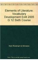 Stock image for Elements of Literature Sixth Course (Grade 12) Vocabulary Development with Answer Key for sale by Booksavers of MD