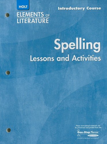 9780030739477: Elements of Literature: Spelling Lessons and Acitivities Grade 6 Introductory Course (Eolit 2005)