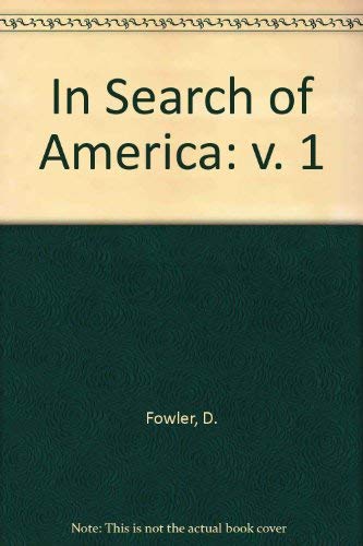Imagen de archivo de in Search of America Volume One Only a la venta por Booketeria Inc.