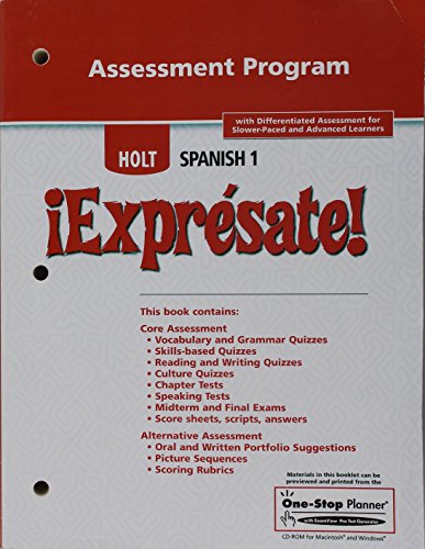 Imagen de archivo de Expresate, Level 1: Teaching Resources Assessment Program a la venta por HPB-Red
