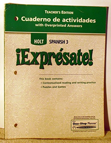 

Â¡ExprÃ sate!: Cuaderno de actividades Teacher's Edition Level 3