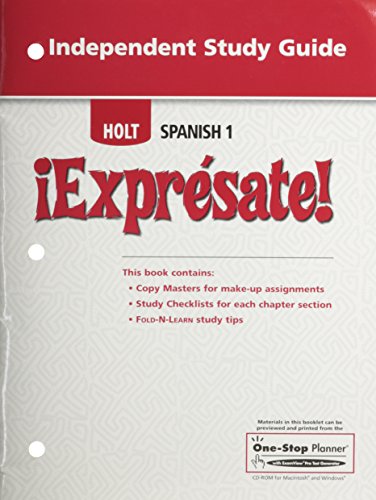 Imagen de archivo de exprsate!: Independent Study Guide Levels 1a/1b/1 ; 9780030745133 ; 0030745136 a la venta por APlus Textbooks