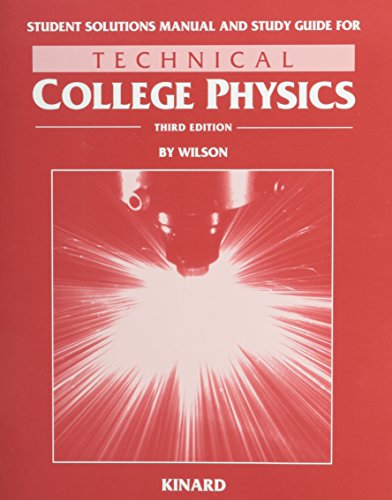 Imagen de archivo de Student Solutions Manual and Study Guide for Technical College Physics (Third Edition) a la venta por Ergodebooks