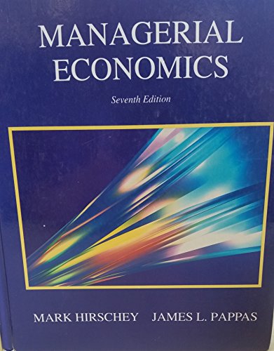Imagen de archivo de Managerial Economics a la venta por Books From California