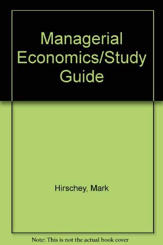 Beispielbild fr Managerial Economics/Study Guide zum Verkauf von BooksRun