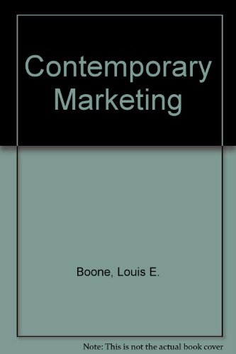 Contemporary Marketing (9780030753640) by David L. Boone; Kurtz