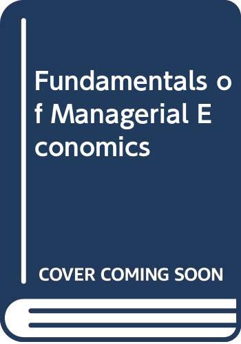 Imagen de archivo de Fundamentals of Managerial Economics a la venta por AwesomeBooks