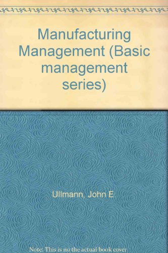 Imagen de archivo de Manufacturing Management a la venta por Stephen White Books