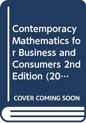 Immagine dell'editore per Contemporacy Mathematics for Business and Consumers 2nd Edition (2002) venduto da Hawking Books