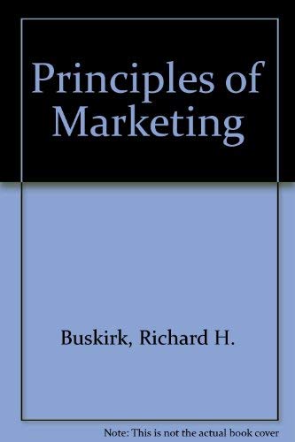 Beispielbild fr Principles of marketing;: The management view zum Verkauf von ThriftBooks-Dallas