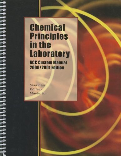 9780030770722: Chemical Principles in the Laboratory