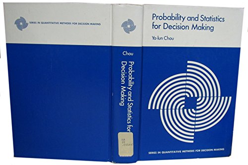 Imagen de archivo de Probability and Statistics for Decision Making. a la venta por ThriftBooks-Dallas