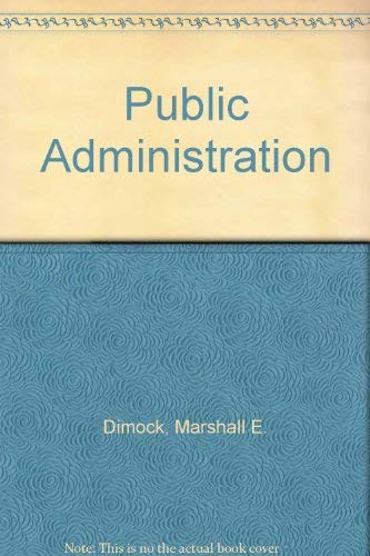 Imagen de archivo de Public Administration a la venta por Better World Books: West