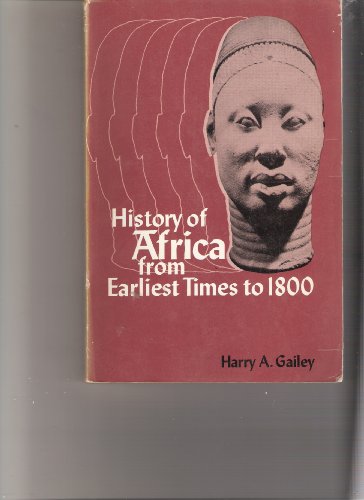 Beispielbild fr History of Africa from Earliest times to 1800 zum Verkauf von Table of Contents