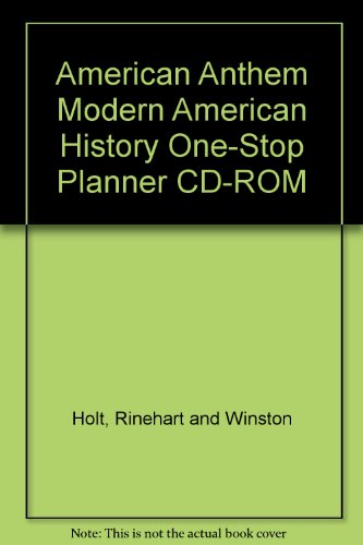 Beispielbild fr American Anthem, Modern American History: One-Stop Planner CD-ROM with Test Generator zum Verkauf von dsmbooks