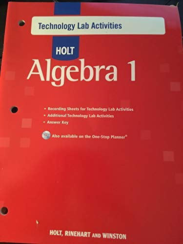 9780030779565: Holt Algebra 1: Tech Lab Activities with Answers