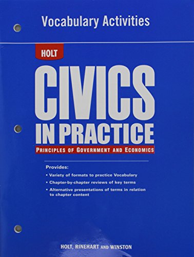 Beispielbild fr Vocabulary Activities (Civics in Practice Principles of Government and Economics) zum Verkauf von Iridium_Books