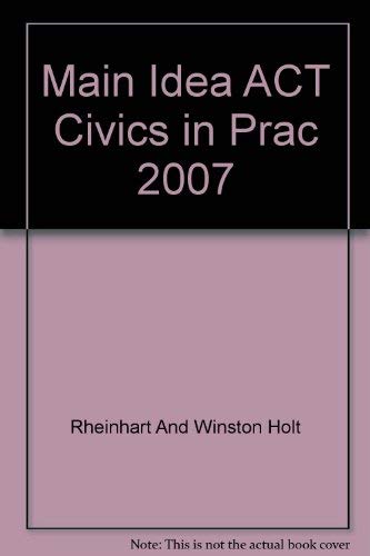 Beispielbild fr Civics in Practice: Principles of Government and Economics: Main Idea Activities zum Verkauf von Iridium_Books