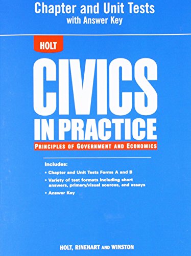 Beispielbild fr Civics in Practice: Principles of Government and Economics: Chapter and Unit Tests zum Verkauf von Irish Booksellers