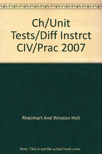 Beispielbild fr Civics in Practice: Principles of Government and Economics: Chapter and Unit Tests for Diff. Instruction with Answer Key zum Verkauf von Iridium_Books