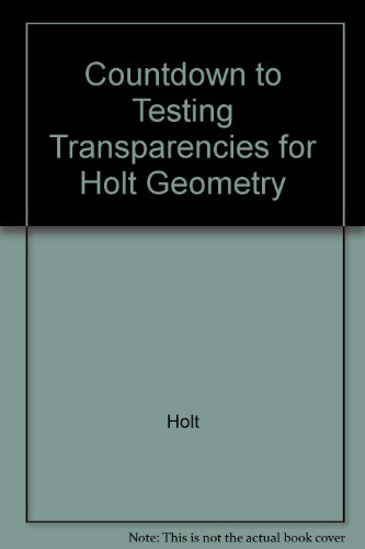Imagen de archivo de Holt Geometry Countdown to Testing Transparencies a la venta por Old Friends Books