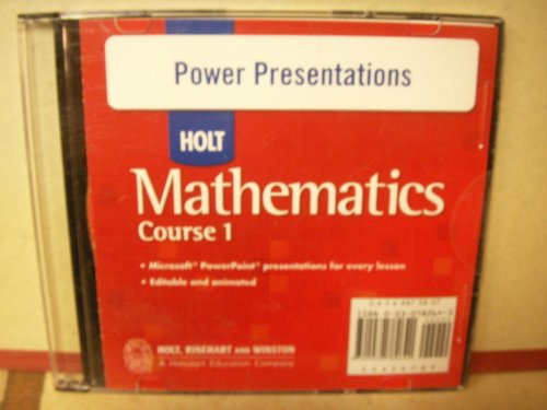 Imagen de archivo de Power Presen CD-ROM Hlt Math CS 1 200HOLT, RINEHART AND WINSTON a la venta por Iridium_Books