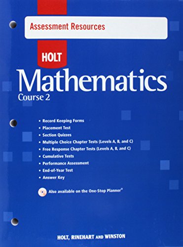 9780030782794: Holt Mathematics, Course 2: Assessment Resources