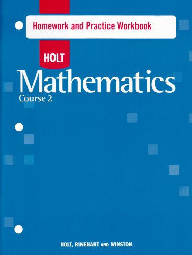 Imagen de archivo de Holt Mathematics: Homework Practice Workbook Course 2 a la venta por ThriftBooks-Dallas